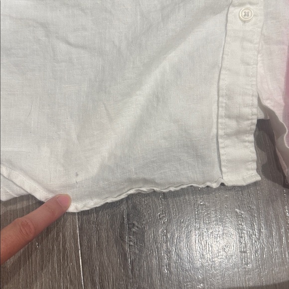 Quince European Linen Button Down Shirt White Long Sleeve Blouse Shirt Size XS - Picture 9 of 9
